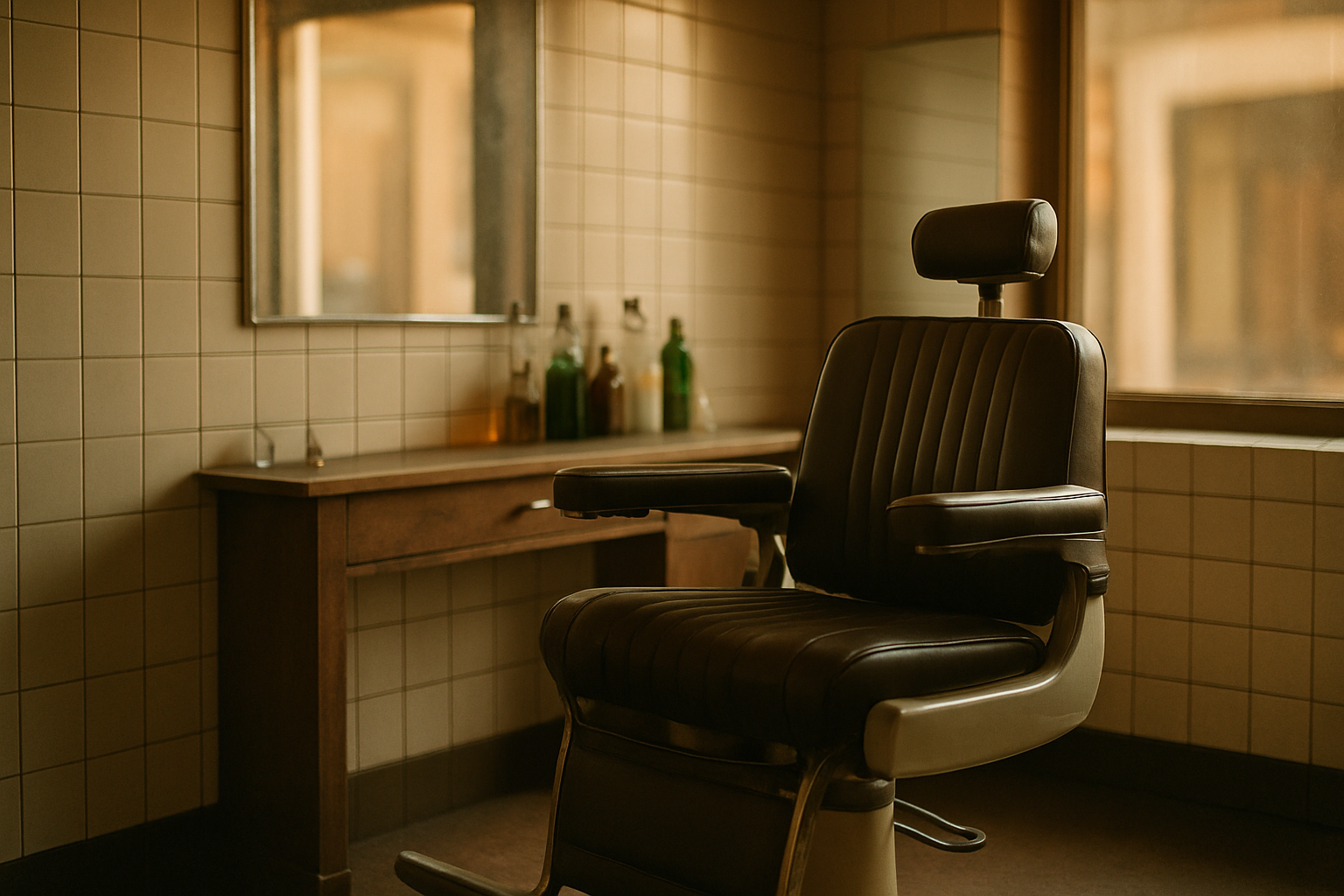 The neckline on every cut is finished with a razor rather than clippers. It is why the edges hold for longer.